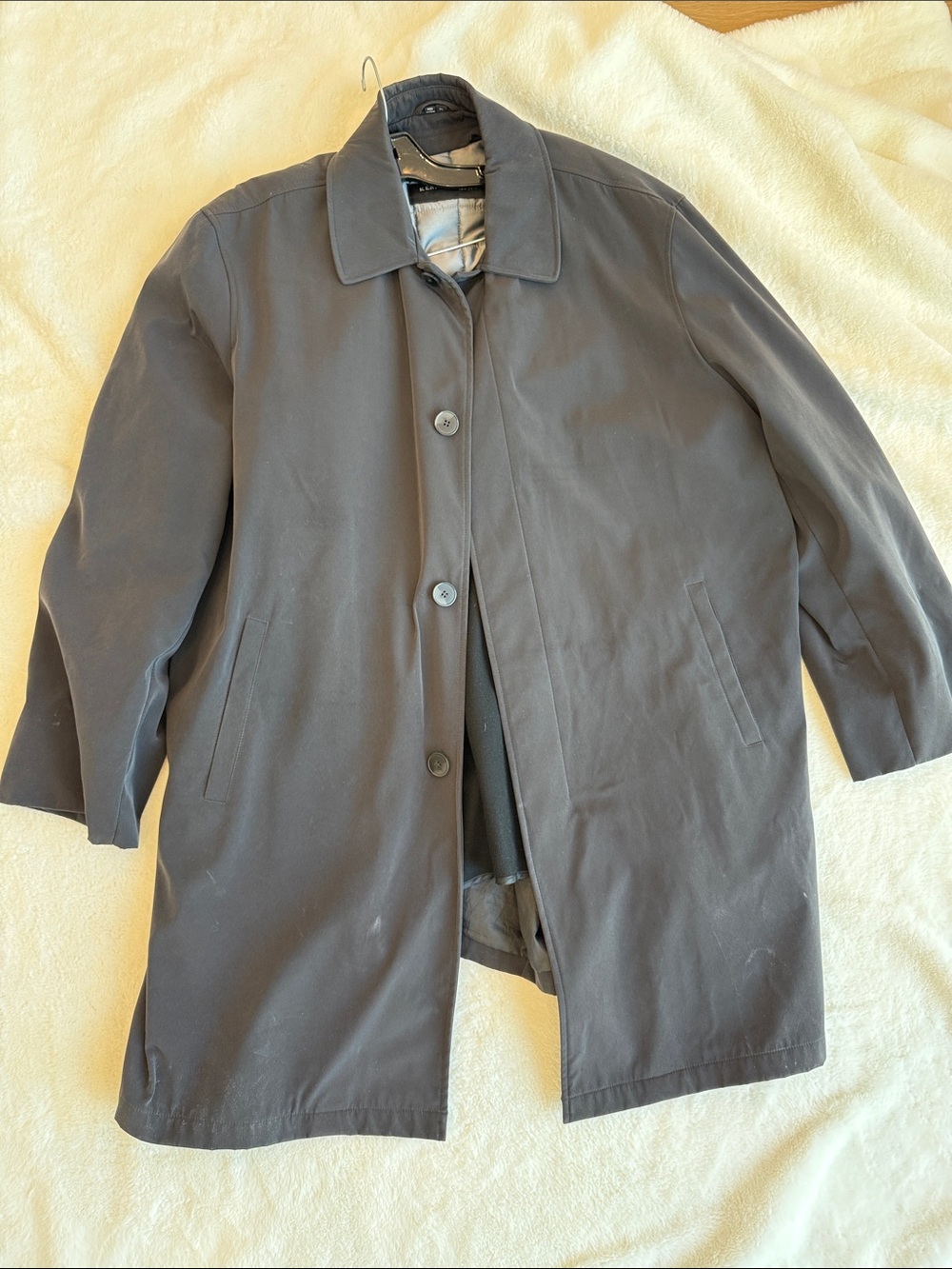Kenneth Cole New York Men's Black Trench Coat